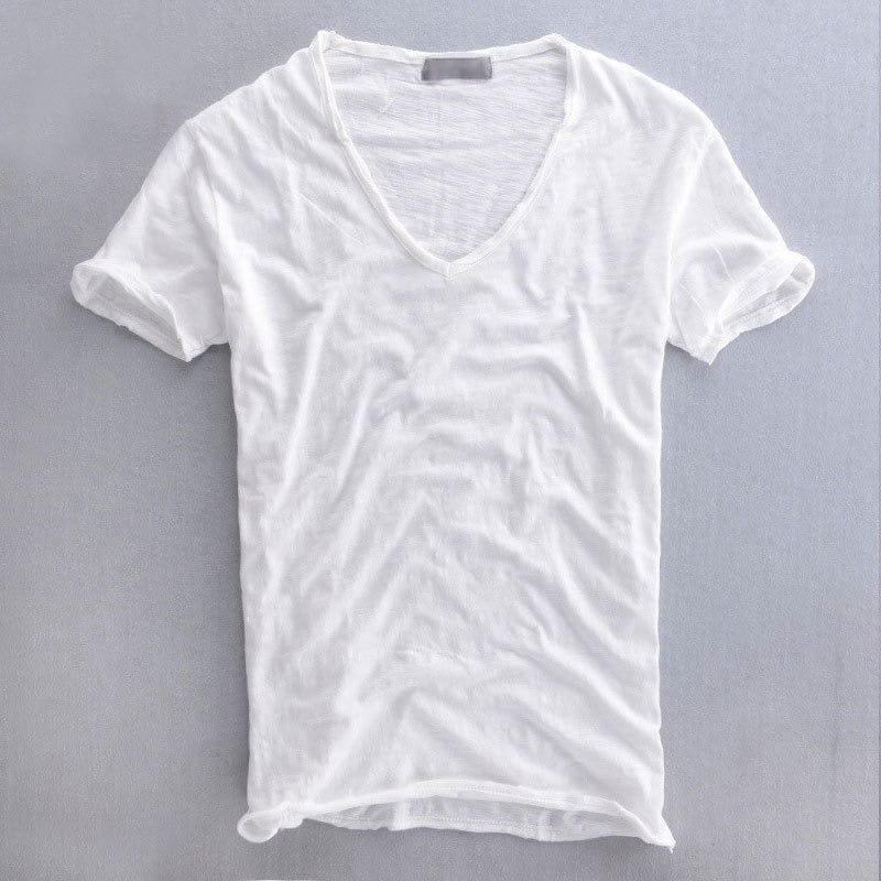 V-hals T-shirt til Herrer