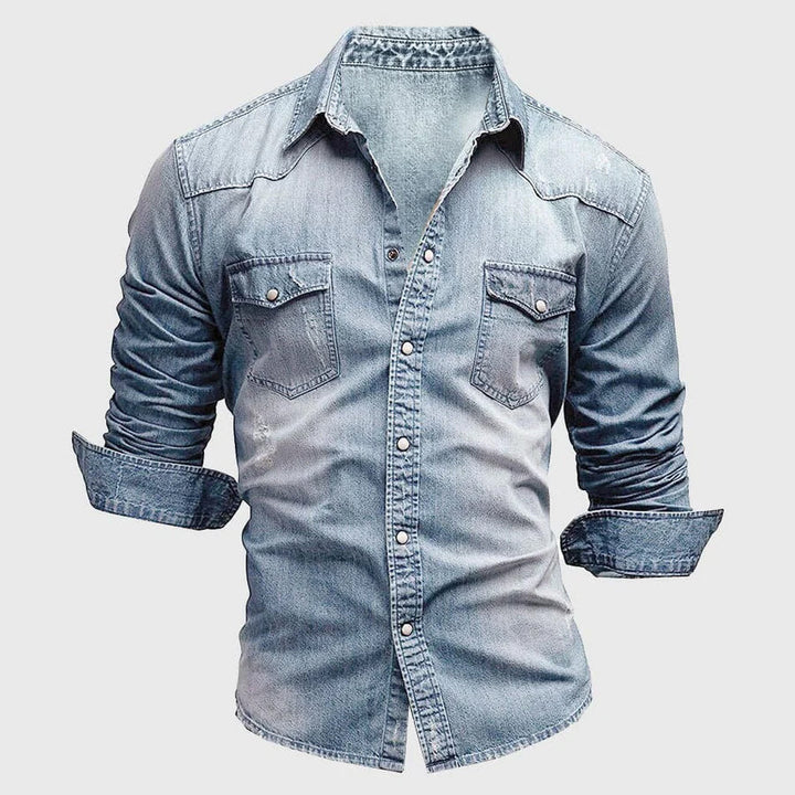 Men's Long-Sleeve Shirt with Chest Pockets