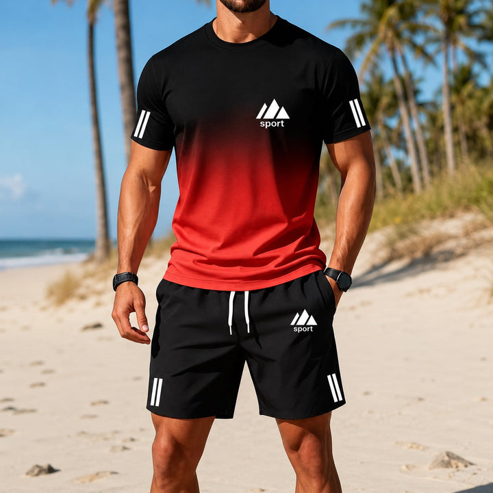 Sporty T-shirt og Shorts Sæt til Herrer