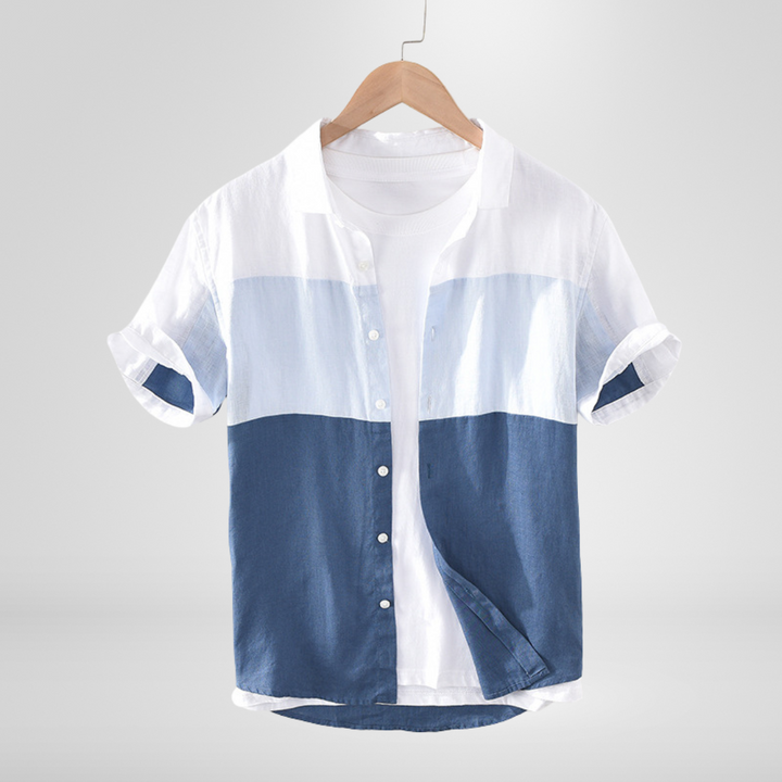 Men's Relaxed Shirt with Contrast Panels