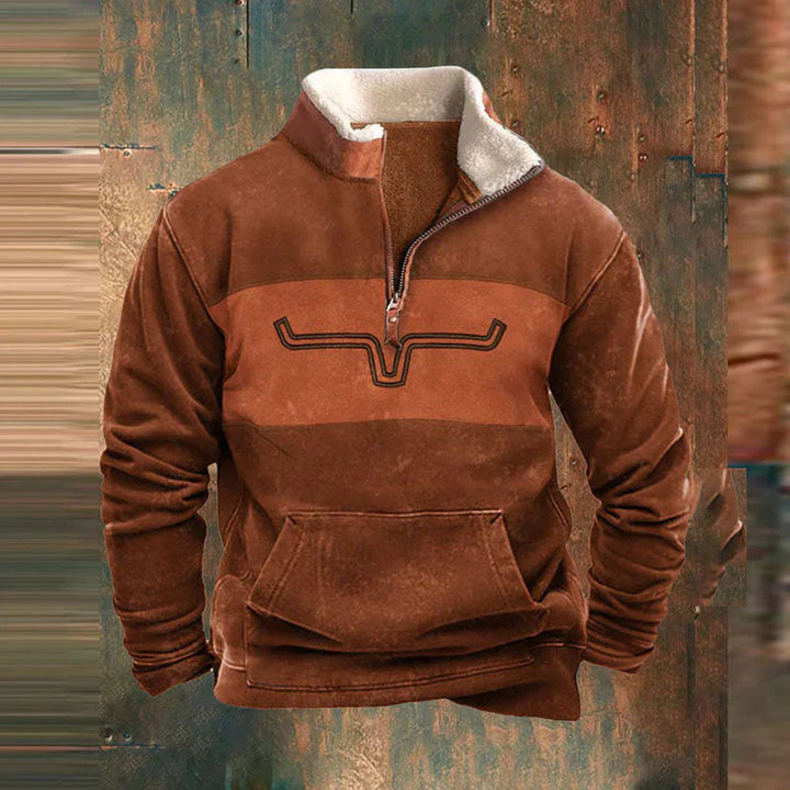 Herre Sweatshirt Med Halv Lynlås