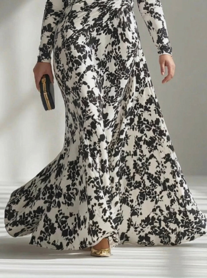 Patterned wrap dress for women