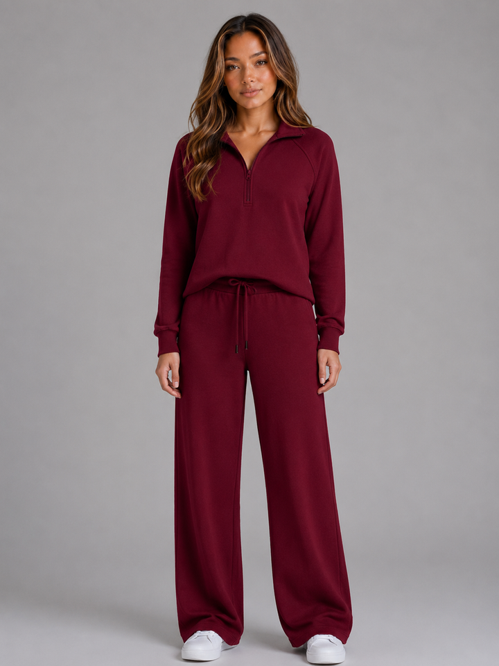 Women's Loungewear Set with Half Zip