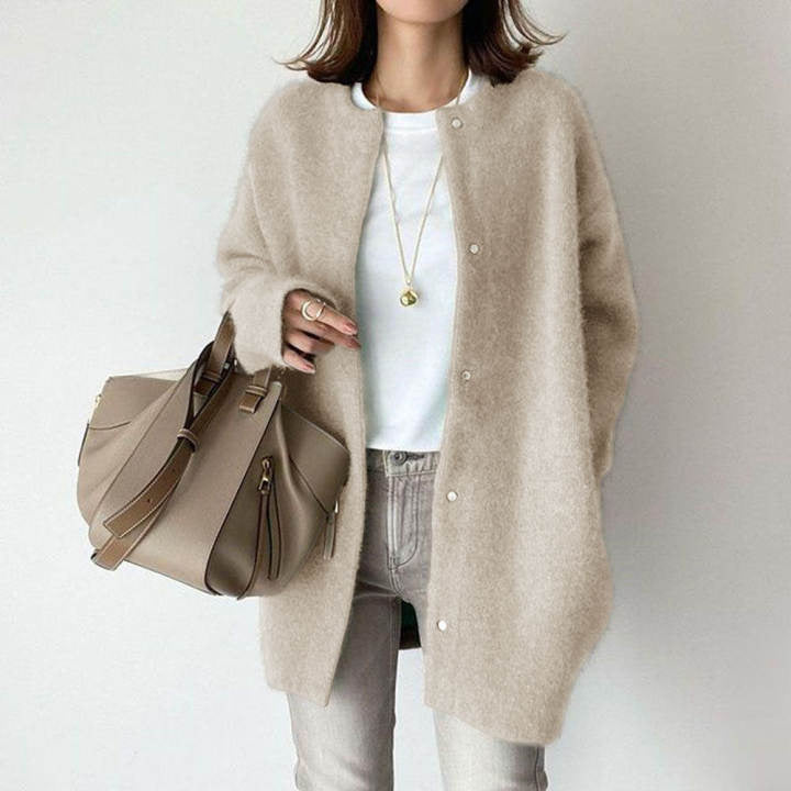 Long Cardigan with Button Closure for Women