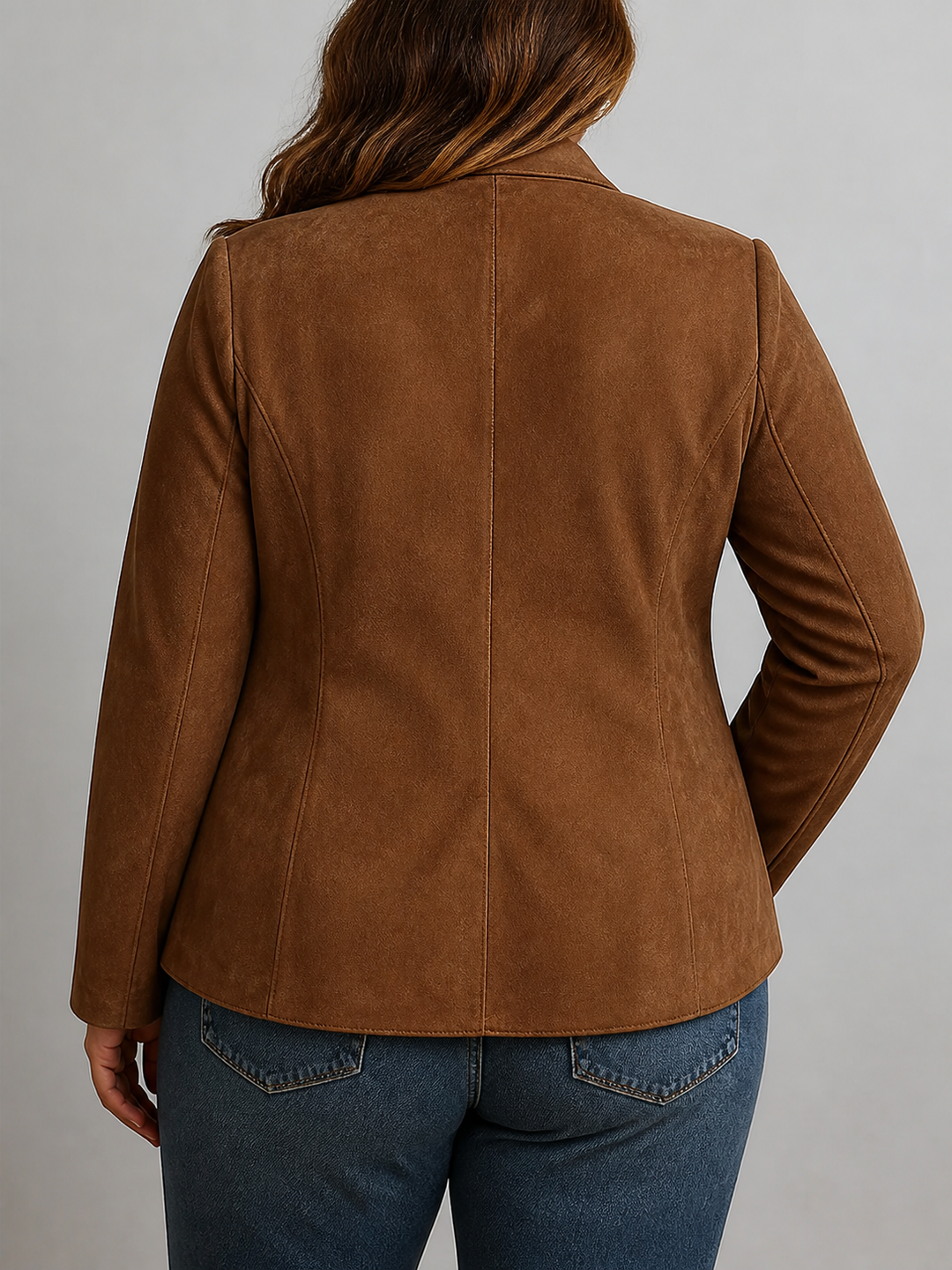 Women's blazer with a notched lapel and contrast stitching