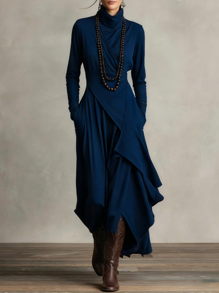 Women's Maxi Dress with High Neck
