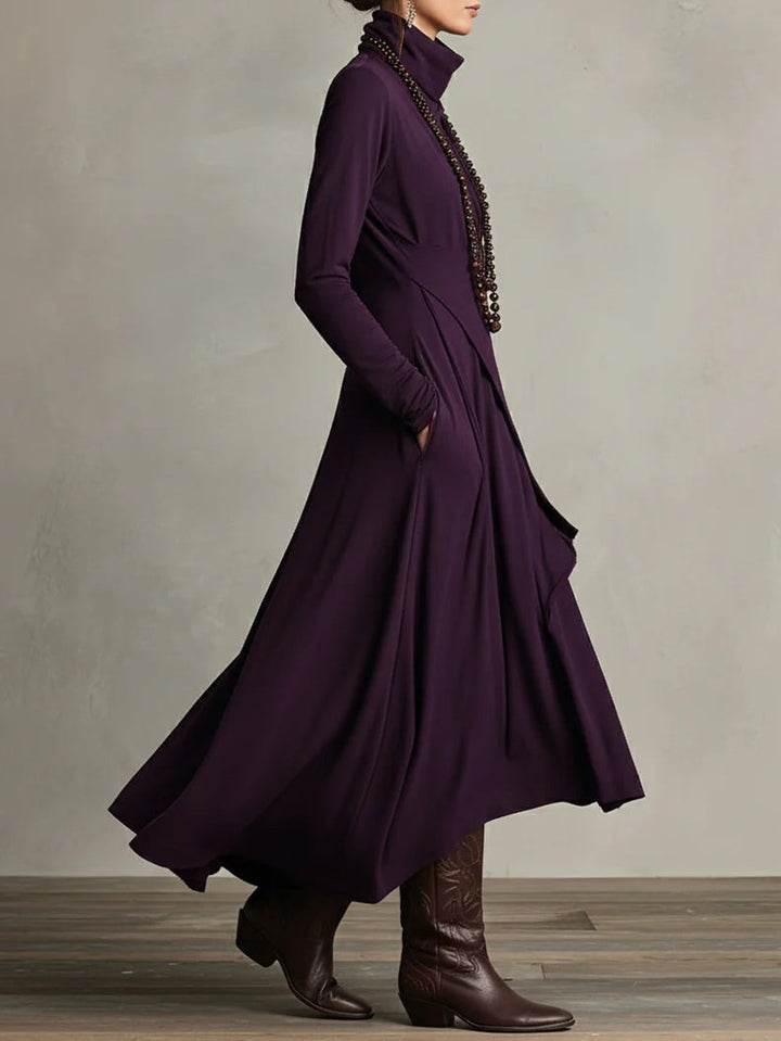 Women's Maxi Dress with High Neck