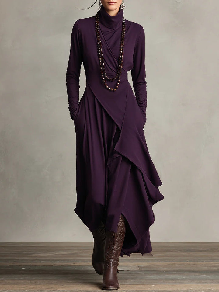 Women's Maxi Dress with High Neck