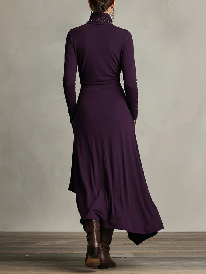 Women's Maxi Dress with High Neck