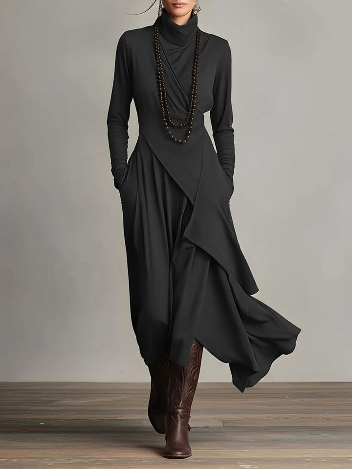Women's Maxi Dress with High Neck