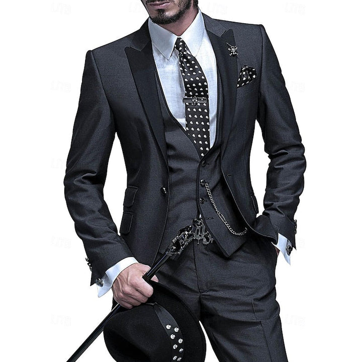 Elegant custom-tailored three-piece suit for men