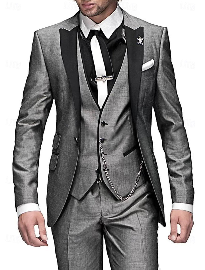 Elegant custom-tailored three-piece suit for men