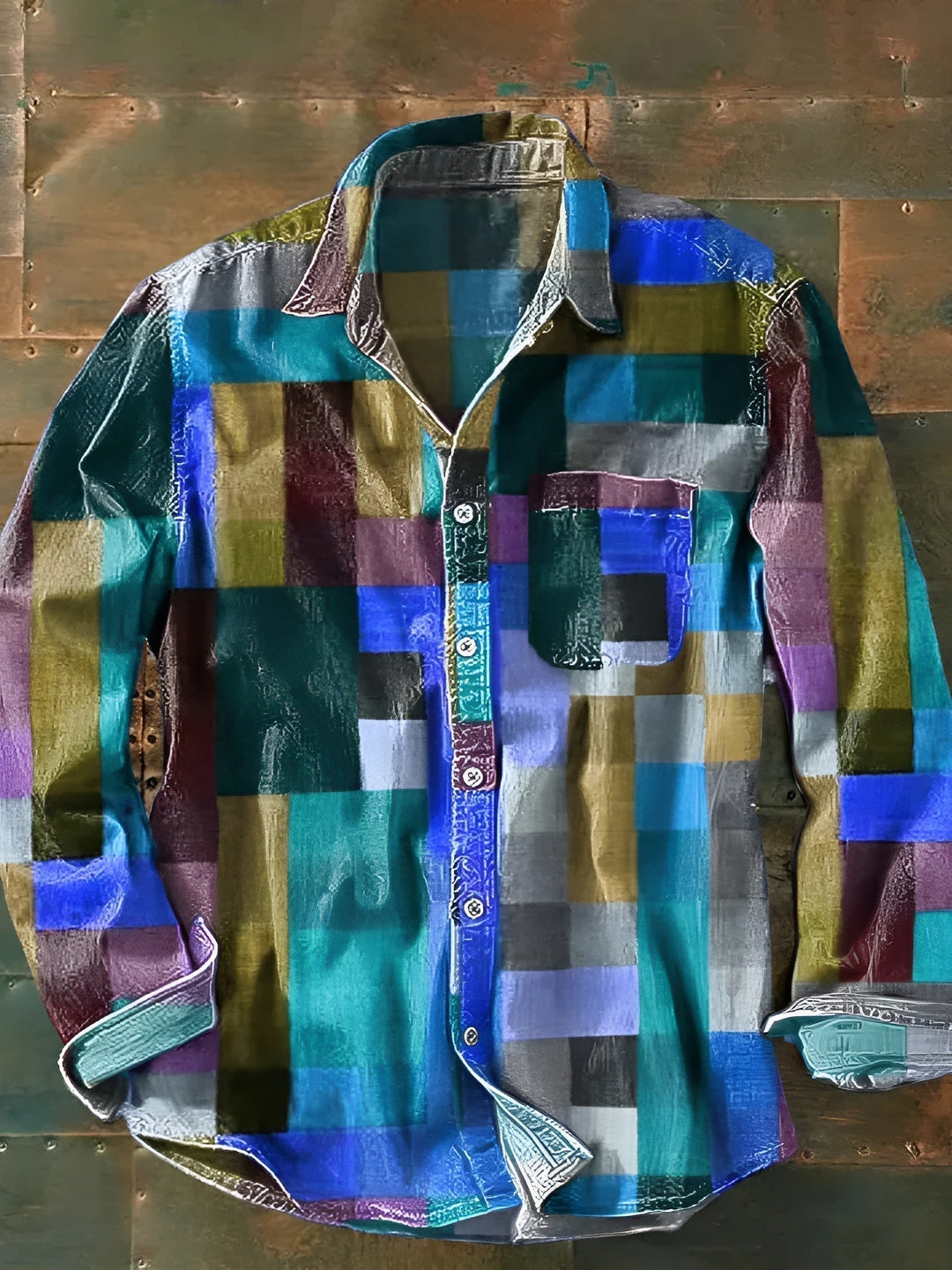 Patchwork Skjorte til Herrer