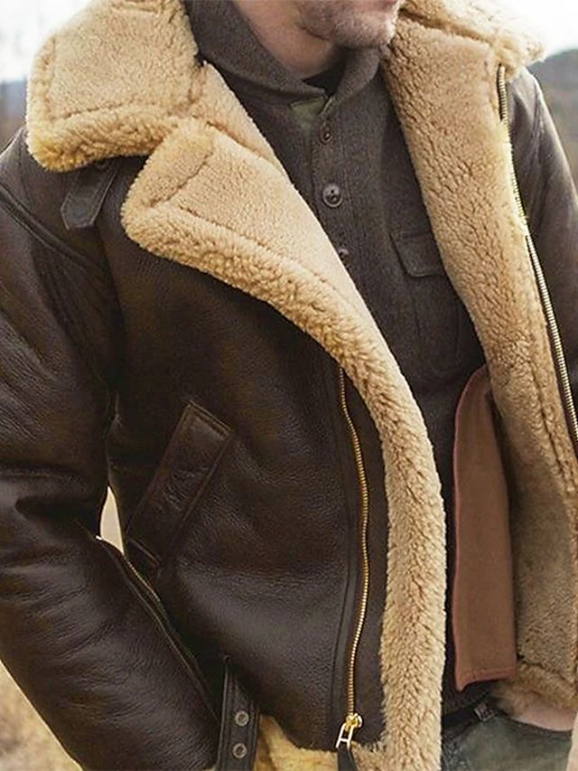 Shearling Aviator Jakke til Herrer