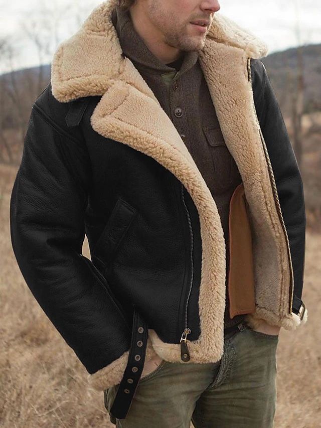 Shearling Aviator Jakke til Herrer