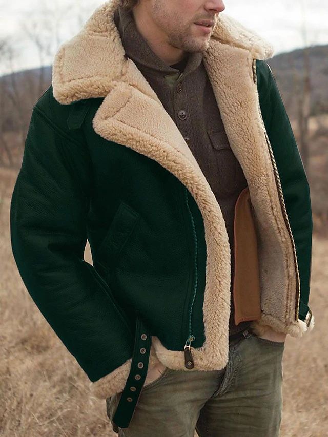 Shearling Aviator Jakke til Herrer