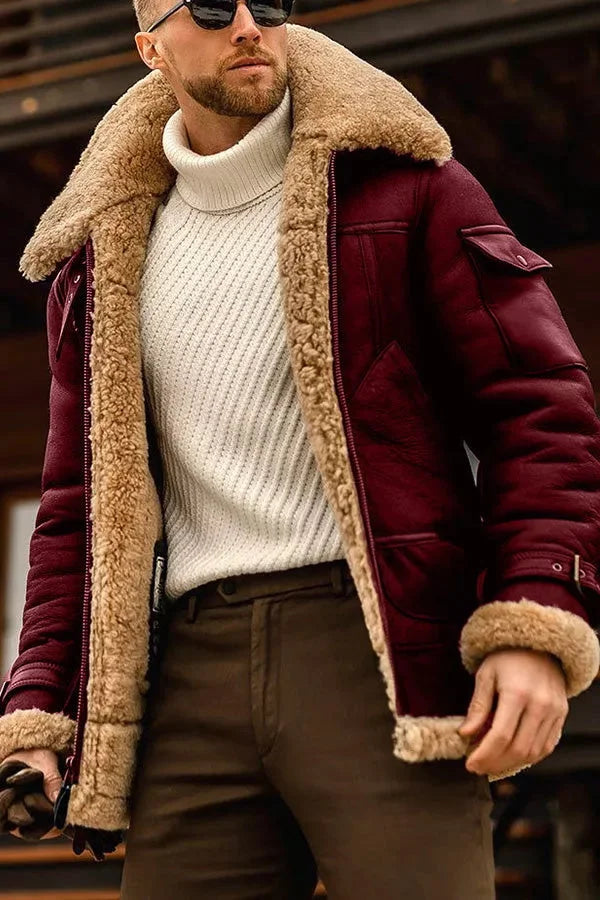 Shearling Aviator Jakke til Herrer