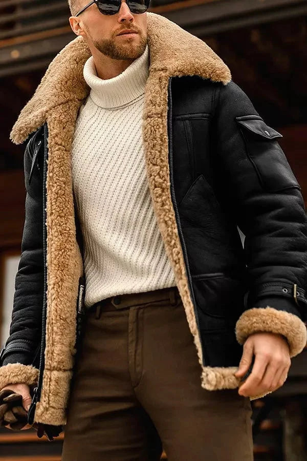 Shearling Aviator Jakke til Herrer
