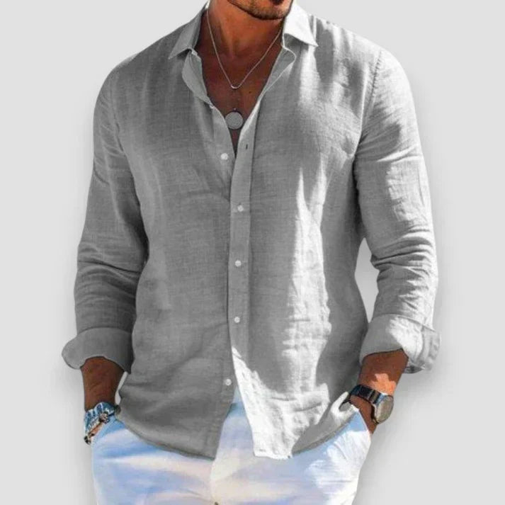 Relaxed Button-Up Shirt for Men