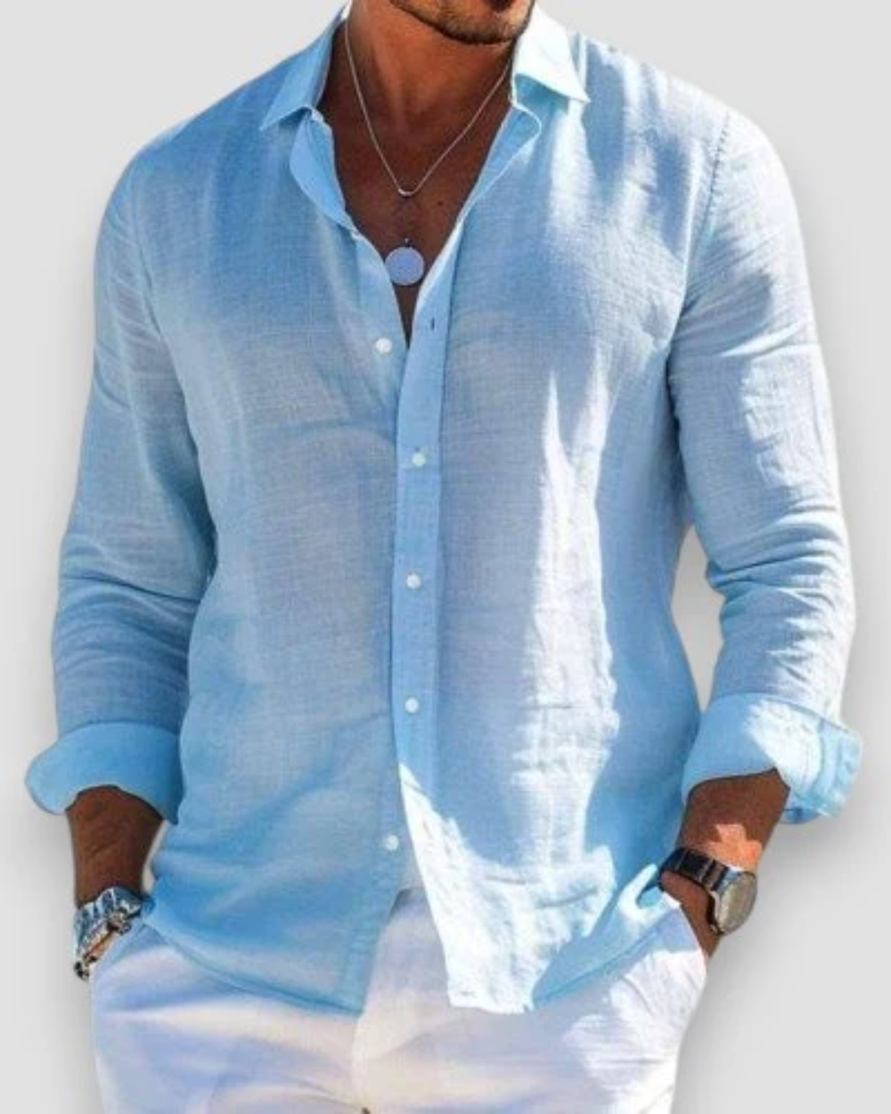 Relaxed Button-Up Shirt for Men