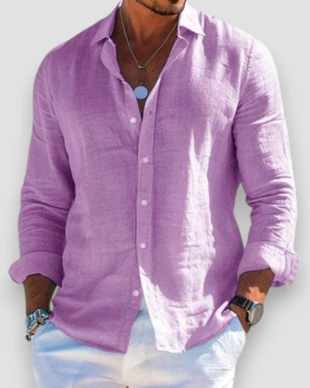 Relaxed Button-Up Shirt for Men