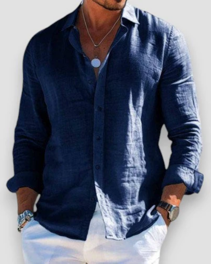 Relaxed Button-Up Shirt for Men