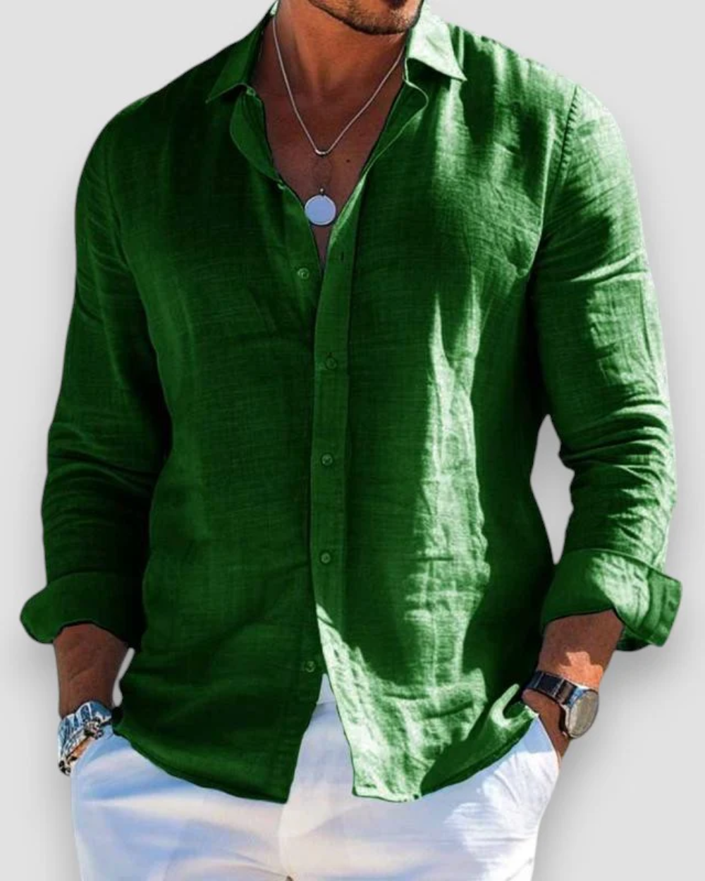 Relaxed Button-Up Shirt for Men