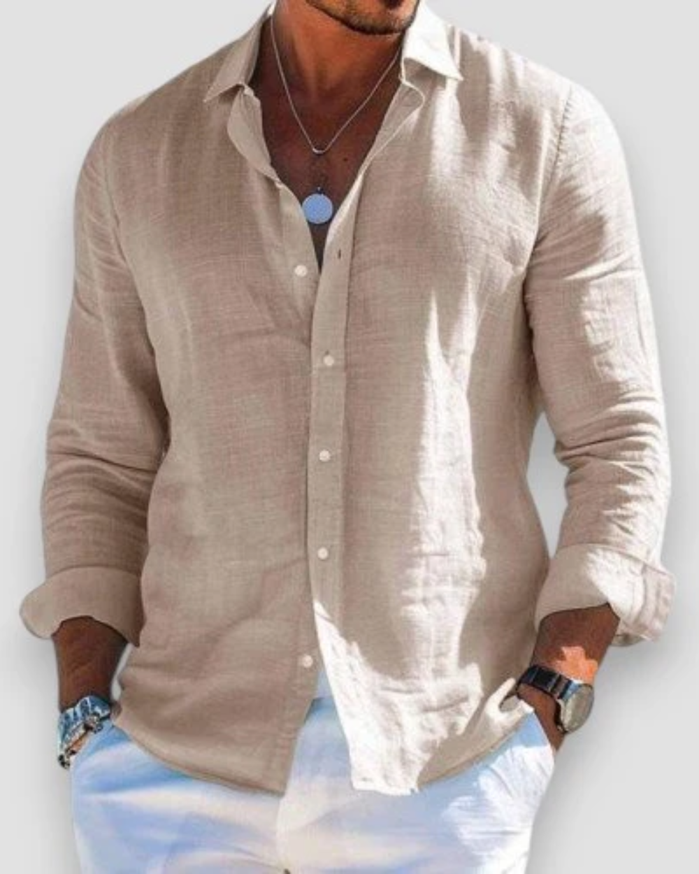 Relaxed Button-Up Shirt for Men