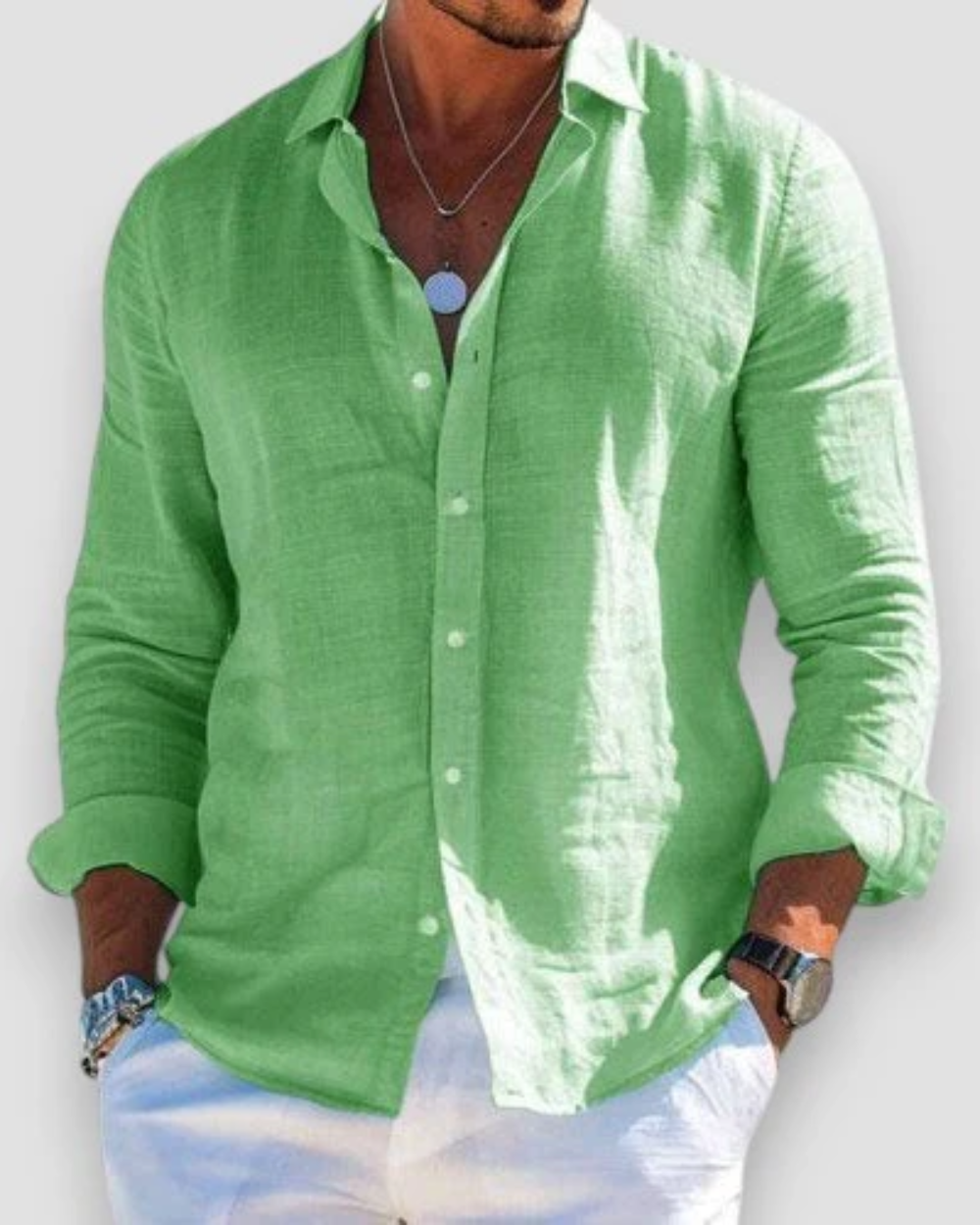 Relaxed Button-Up Shirt for Men
