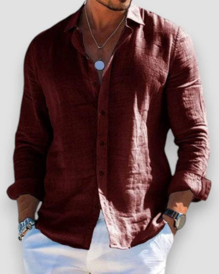 Relaxed Button-Up Shirt for Men