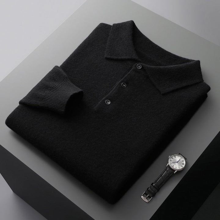 Long-Sleeved Polo Shirt for Men