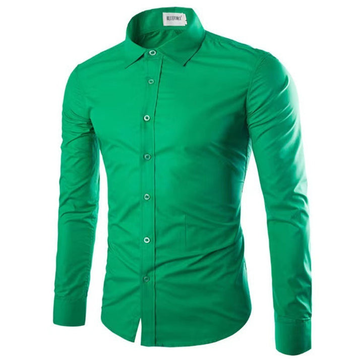 Slim Fit Skjorte med Spids Krave til Herrer