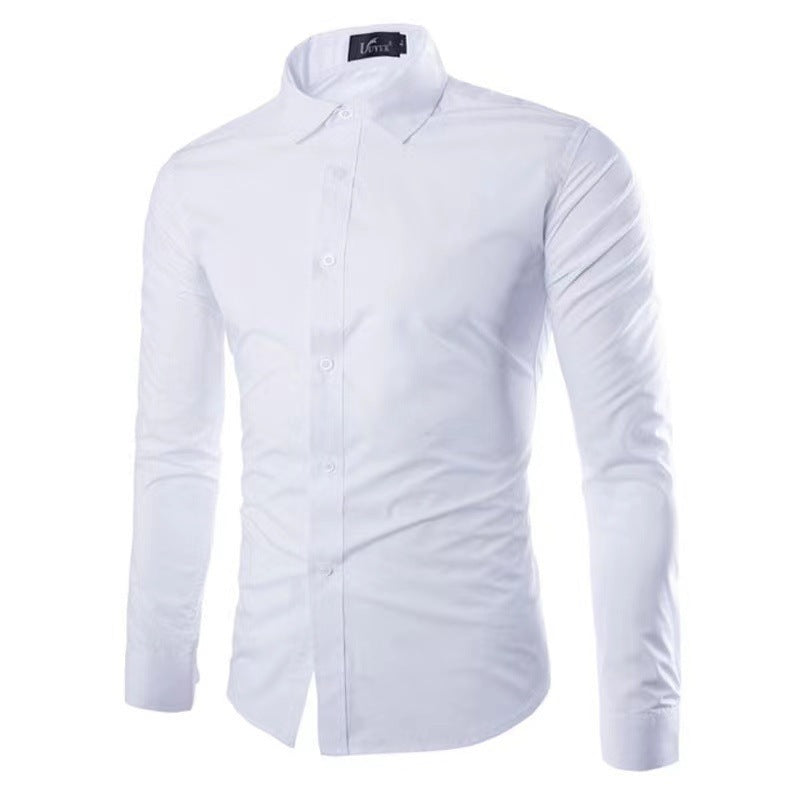 Slim Fit Skjorte med Spids Krave til Herrer
