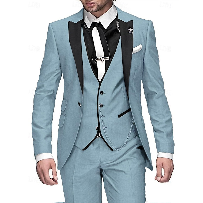 Elegant custom-tailored three-piece suit for men