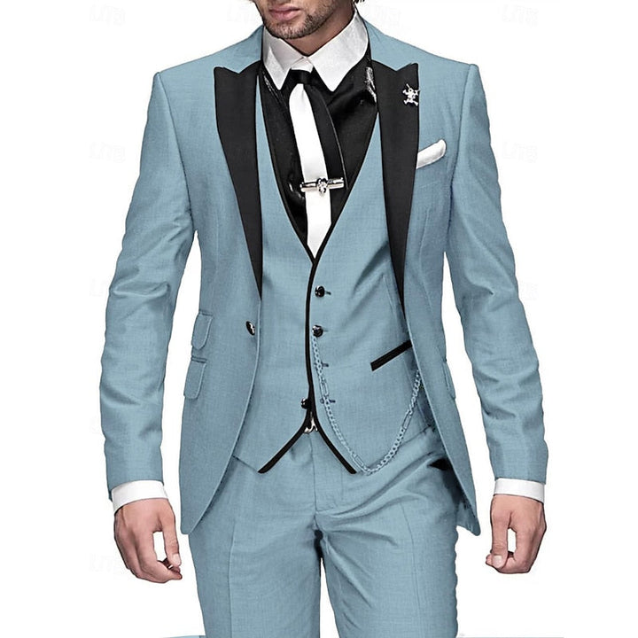 Elegant custom-tailored three-piece suit for men