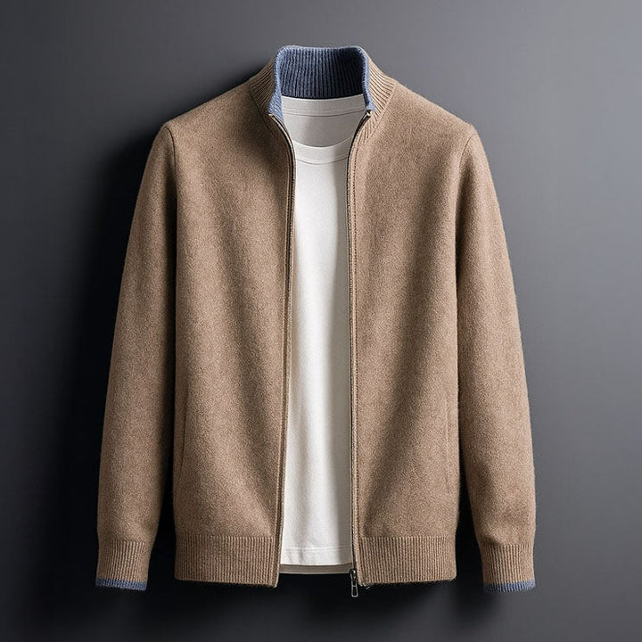 Bordeaux zip-up jacket for men