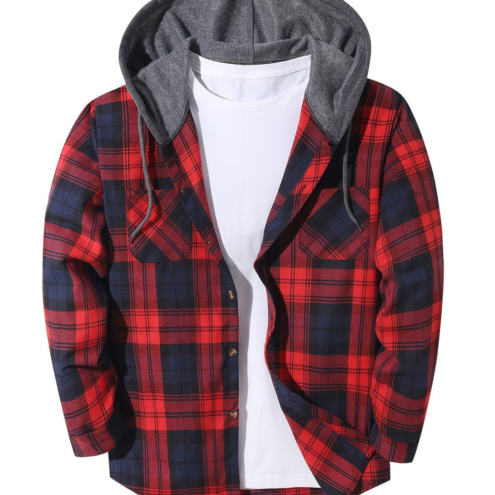 Hoodie with a checkered pattern