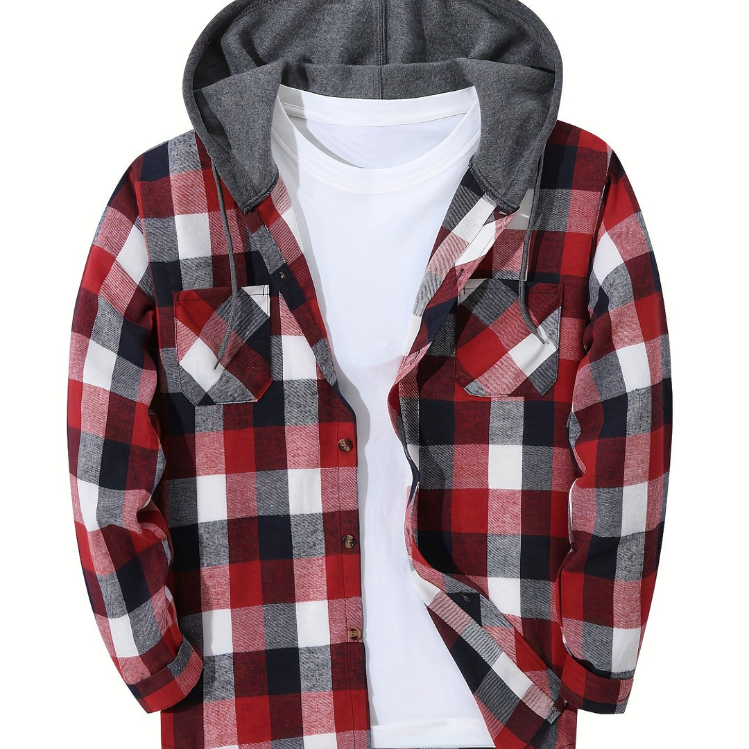 Hoodie with a checkered pattern