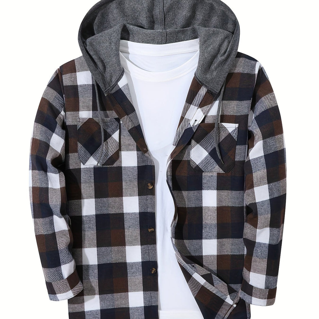 Hoodie with a checkered pattern