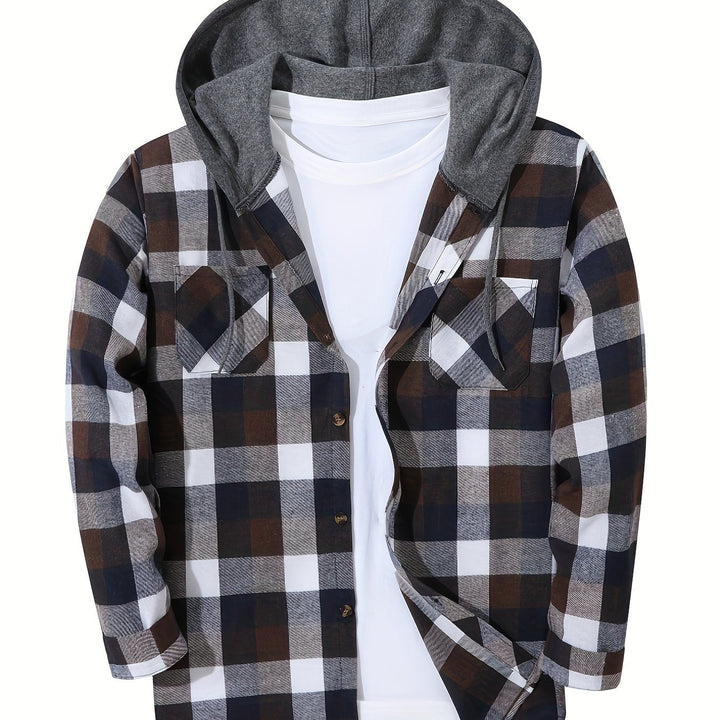 Hoodie with a checkered pattern