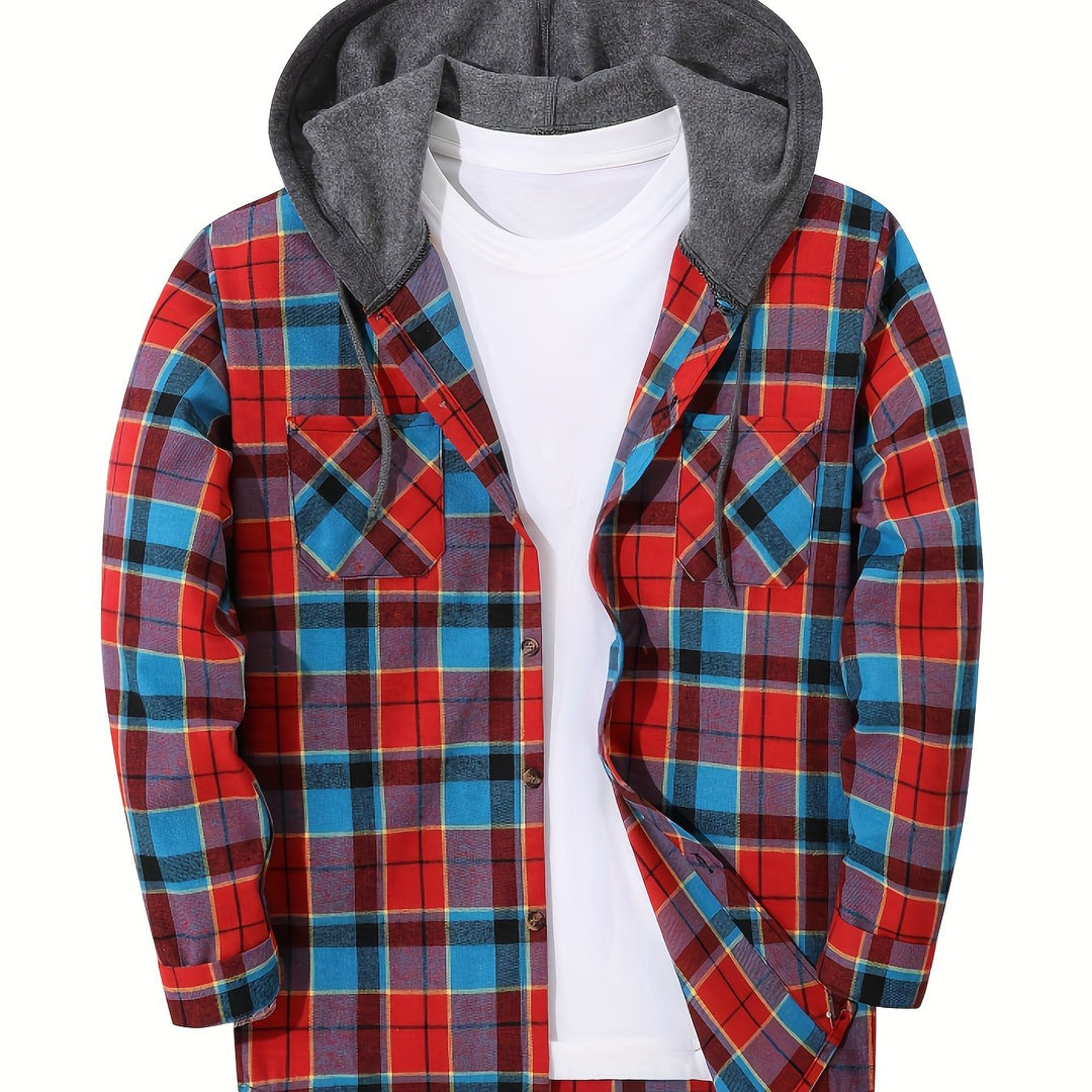 Hoodie with a checkered pattern