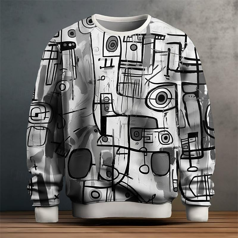 Men’s Round-Neck Sweatshirt with Print