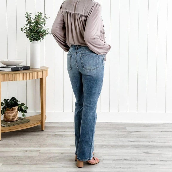 Højtaljede Jeans Med Bootcut Pasform