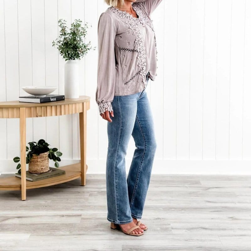 Højtaljede Jeans Med Bootcut Pasform