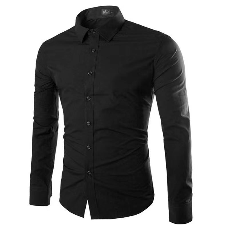 Slim Fit Skjorte med Spids Krave til Herrer