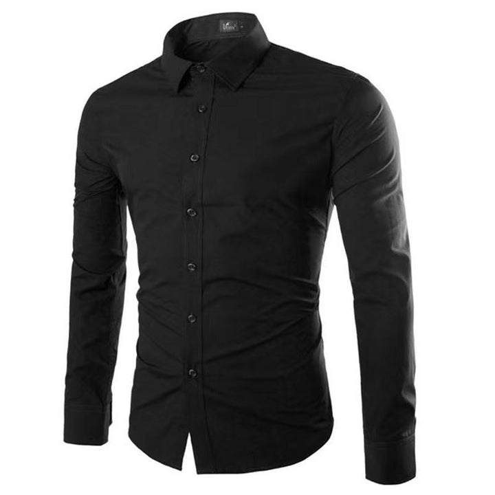 Slim Fit Skjorte med Spids Krave til Herrer