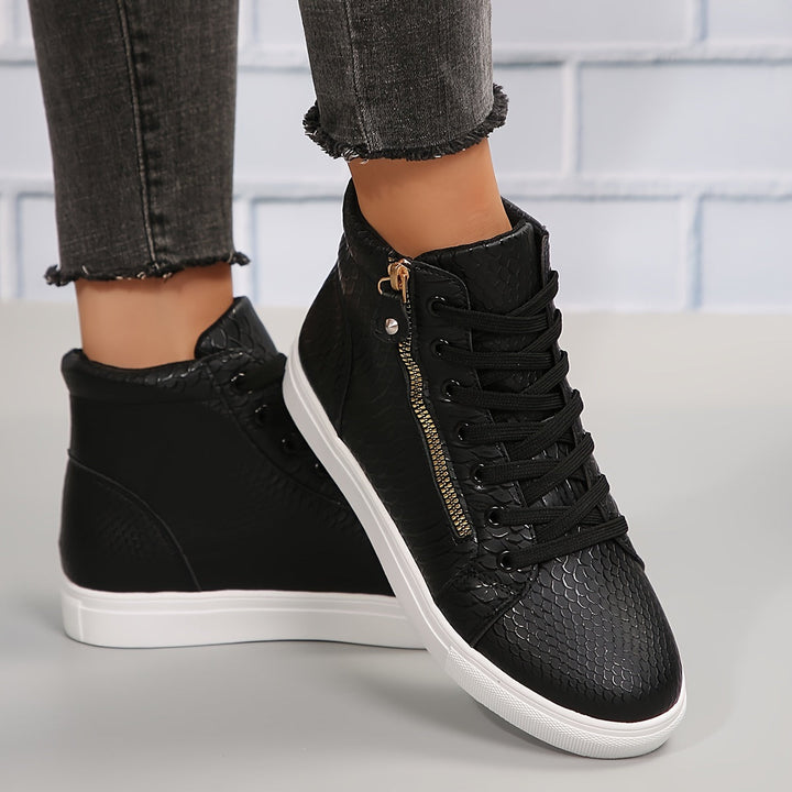 Høje Sneakers Med Lynlås