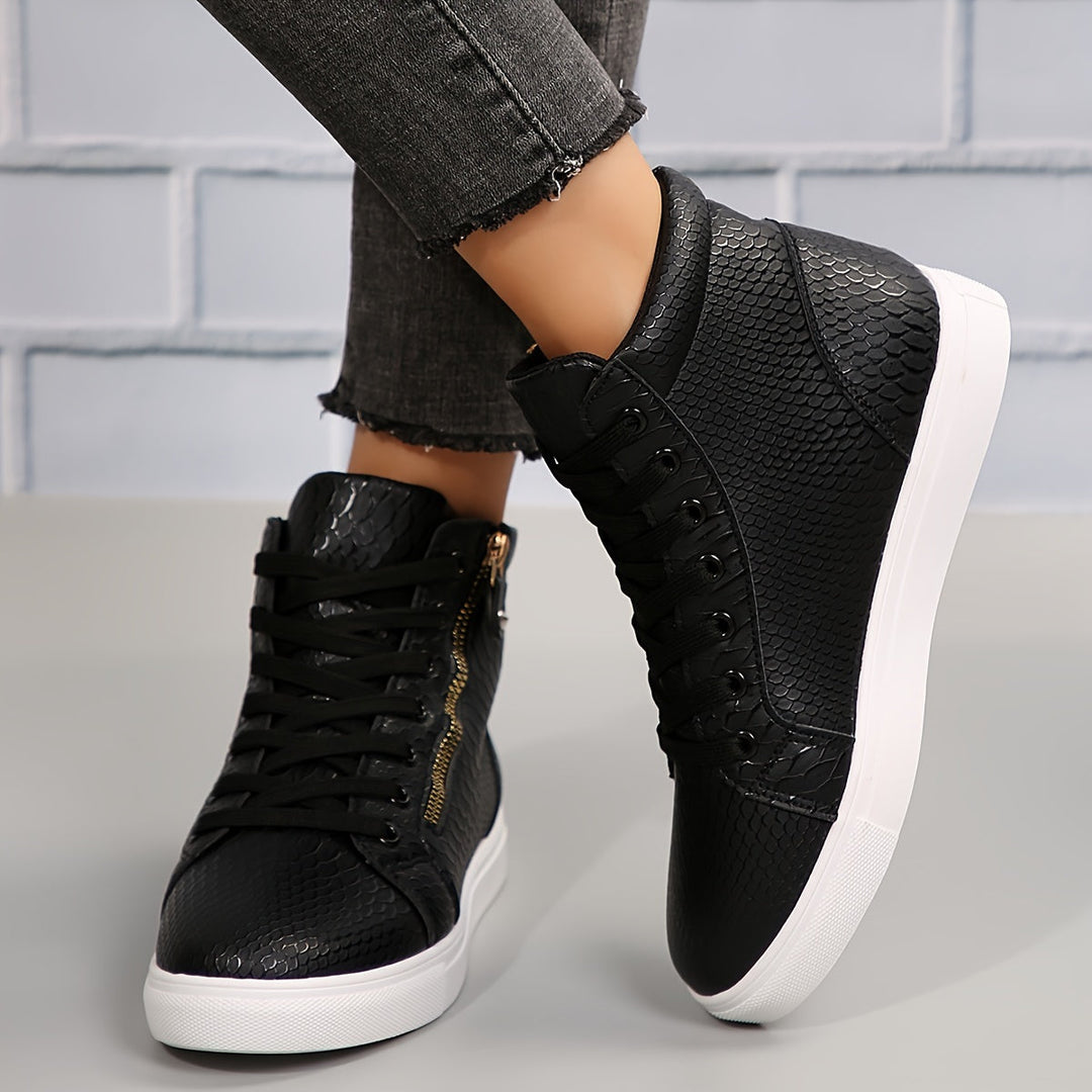 Høje Sneakers Med Lynlås