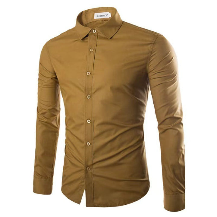 Slim Fit Skjorte med Spids Krave til Herrer