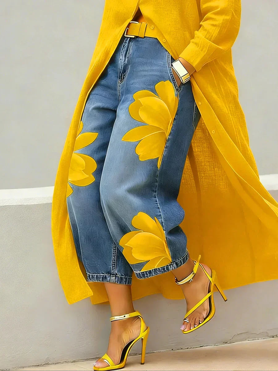 Shirt dress and jeans set for women